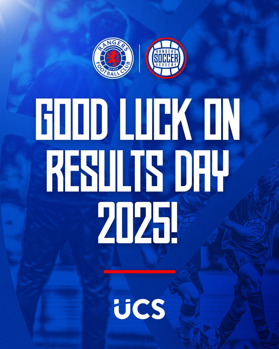 👏 Everyone at Rangers Soccer Academy would like to wish you good luck with your SQA exam results!

We know how hard you’ve worked, &amp; no matter the outcome, remember that your effort, attitude, &amp; resilience matter most. 

These qualities will take you far in life &amp; sport.
