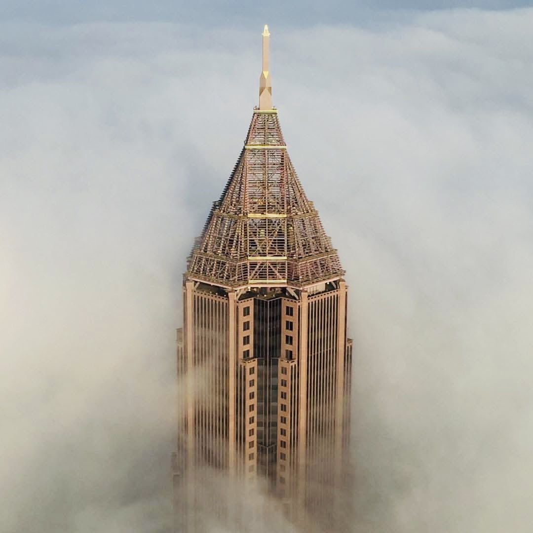 Mark McKay 🎙️ (@mckaywsb) on Twitter photo It's dreary days like today in North Ga that reminds me of the bright skies that are just above our heads.
Imagine my surprise when <a href="/BoAPlazaAtlanta/">BofA Plaza Atlanta</a> burst out of the low clouds & fog on an early morning #skycopter flight nine years ago this week! It's dreary days like today in North Ga that reminds me of the bright skies that are just above our heads.
Imagine my surprise when <a href="/BoAPlazaAtlanta/">BofA Plaza Atlanta</a> burst out of the low clouds & fog on an early morning #skycopter flight nine years ago this week!