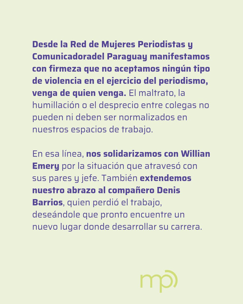 red de mujeres periodistas y comunicadoras del py tweet media