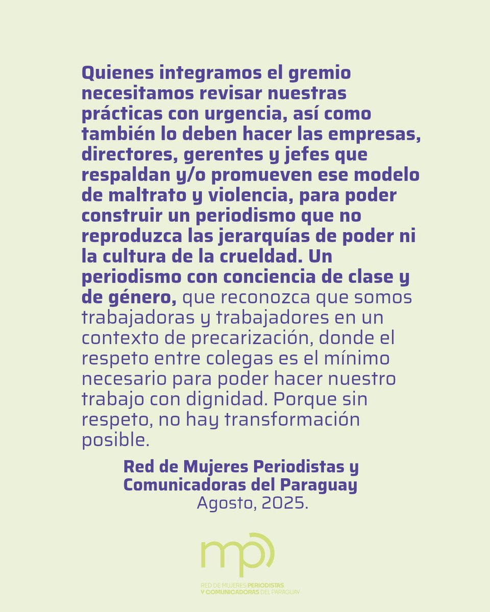 red de mujeres periodistas y comunicadoras del py tweet media