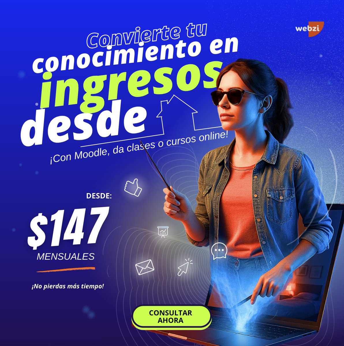 WebziApp's tweet image. 🎓 ¿Tienes algo que enseñar? ¡Es hora de compartirlo con el mundo desde la comodidad de tu casa! 🧠💸 💵

 Desde $147 MXN al mes 📆 
Vigencia: Del 4 al 31 de agosto  

👉 Escríbenos webzi.mx/l/y9v   #EmprendeConWebzi #AgostoDigital #CursosOnline #Moodle #WordpressHosting