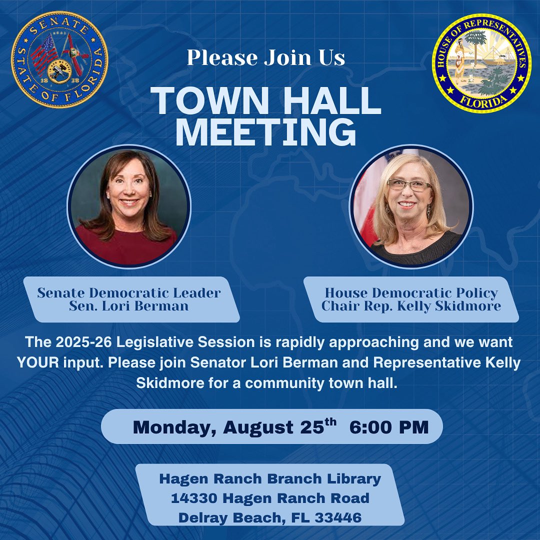 The 2025–26 Legislative Session is right around the corner, and we want to hear from YOU! Join Senate Democratic Leader Lori Berman and me for a community town hall to share your thoughts, ask questions, and help shape the priorities that matter most to our districts.