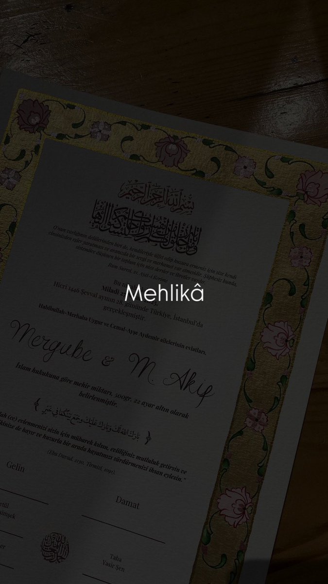 "O’nun varlığının delillerinden biri de, kendileriyle ülfet edip huzura ermeniz için size kendi cinsinizden eşler yaratması ve aranızda bir sevgi ve merhamet vâr etmesidir. Şüphesiz bunda, düşünen bir toplum için nice dersler ve ibretler vardır.." 

(Rum Suresi 21. Ayet-i Kerime)