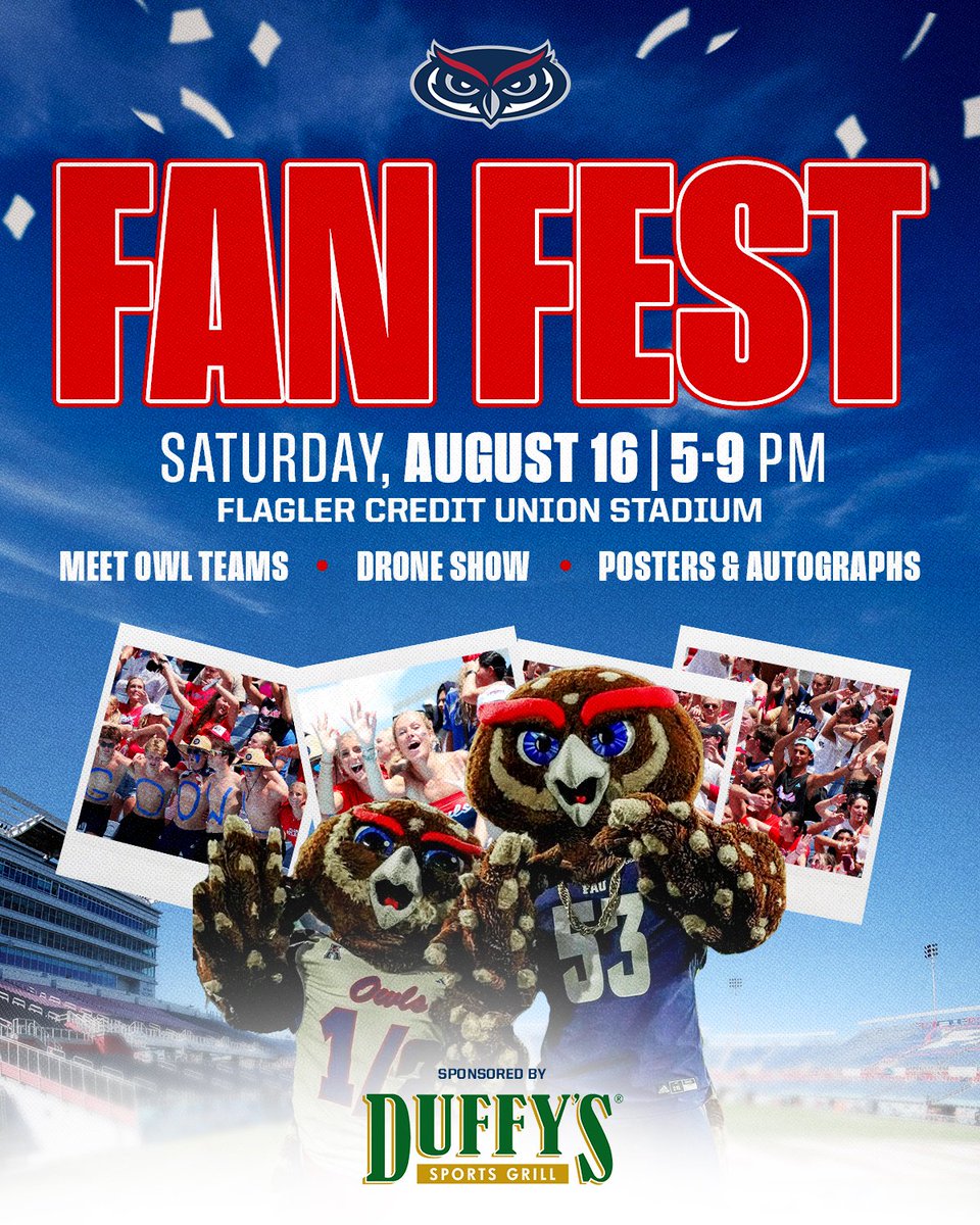 Winning In Paradise #WIP🏝️ (@fauathletics) on Twitter photo Fan Fest is here soon! We will see you on August 16th! 📅
fausports.com/news/2025/8/4/…
#WIP🏝️ Fan Fest is here soon! We will see you on August 16th! 📅
fausports.com/news/2025/8/4/…
#WIP🏝️