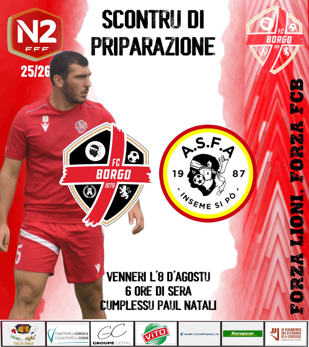 fcbastiaborgo's tweet image. National 2
Match de préparation #6

⚔️ @Asfagliani
📅 Vendredi 8 août
⌚️18h00
🏟 Complexe Paul Natali 

Forza Lioni, forza FCB ❤️🖤