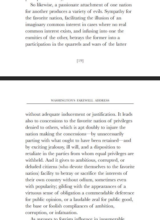 George Washington warned us about this