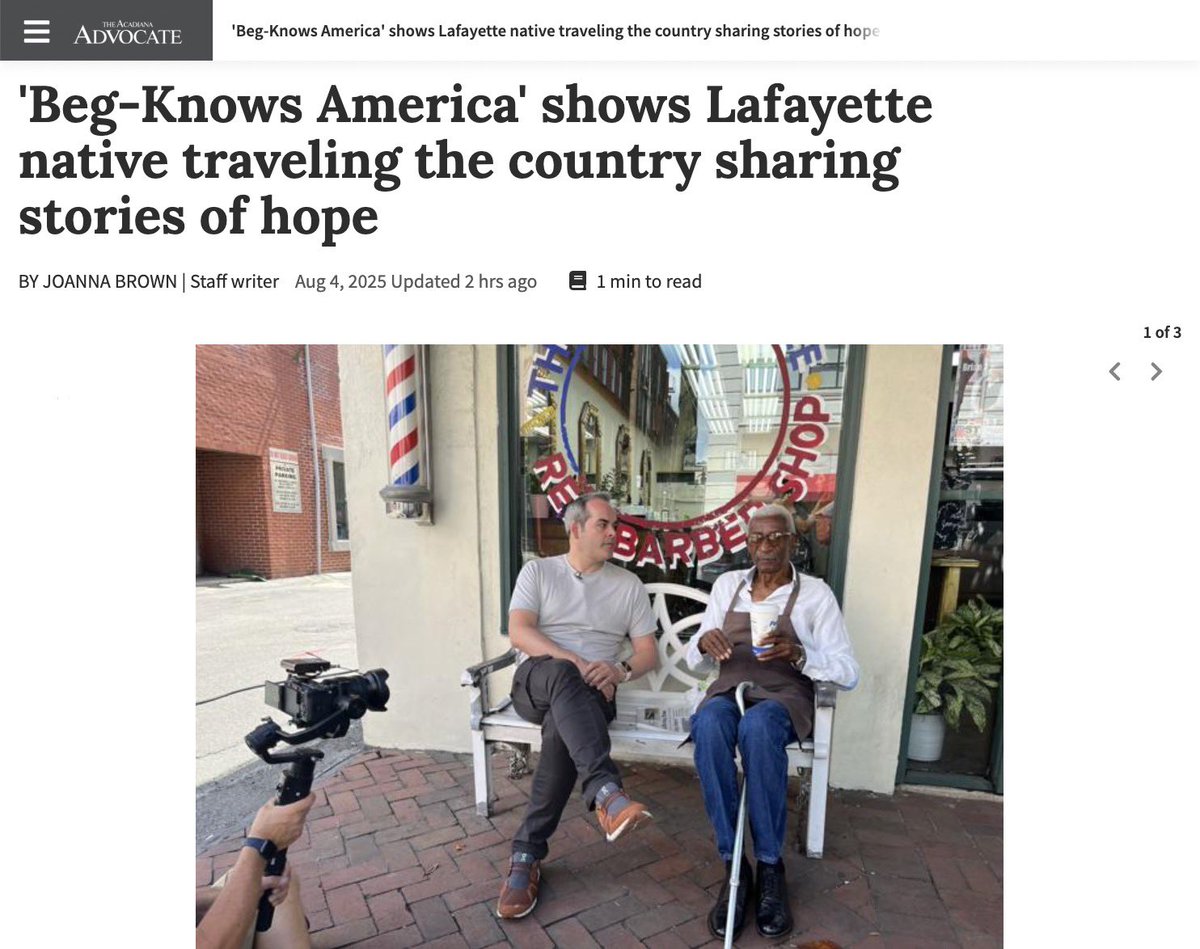 CBS News PR (@cbsnewspress) on Twitter photo For the 50th installment of <a href="/CBSMornings/">CBS Mornings</a>’ weekly series “Beg-Knows America,” <a href="/DavidBegnaud/">David Begnaud</a> told The Advocate how the series has become a weekly reminder of empathy, resilience and the extraordinary in everyday life.
"I’m obsessed with finding the exceptional in the everyday — For the 50th installment of <a href="/CBSMornings/">CBS Mornings</a>’ weekly series “Beg-Knows America,” <a href="/DavidBegnaud/">David Begnaud</a> told The Advocate how the series has become a weekly reminder of empathy, resilience and the extraordinary in everyday life.
"I’m obsessed with finding the exceptional in the everyday —
