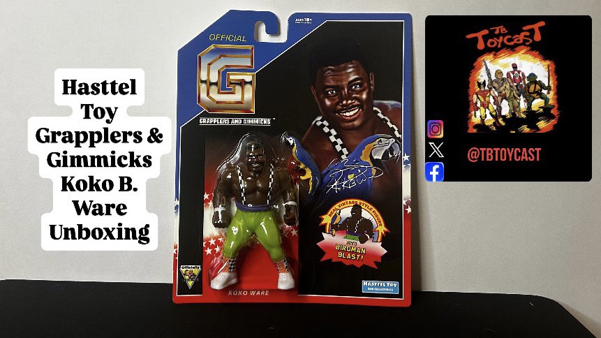 TBToycast (@tbtoycast) on Twitter photo New Unboxing Video!
Back with some more Grapplers with <a href="/GGOfficialToys/">Grapplers & Gimmicks</a> <a href="/HasttelToy/">Hasttel Toy</a> it’s the Birdman himself Koko B Ware! And of course he comes with Frankie! Perfect to go with the hasbro Owen to complete High Energy!
youtu.be/7trp7EQpxso?si… New Unboxing Video!
Back with some more Grapplers with <a href="/GGOfficialToys/">Grapplers & Gimmicks</a> <a href="/HasttelToy/">Hasttel Toy</a> it’s the Birdman himself Koko B Ware! And of course he comes with Frankie! Perfect to go with the hasbro Owen to complete High Energy!
youtu.be/7trp7EQpxso?si…