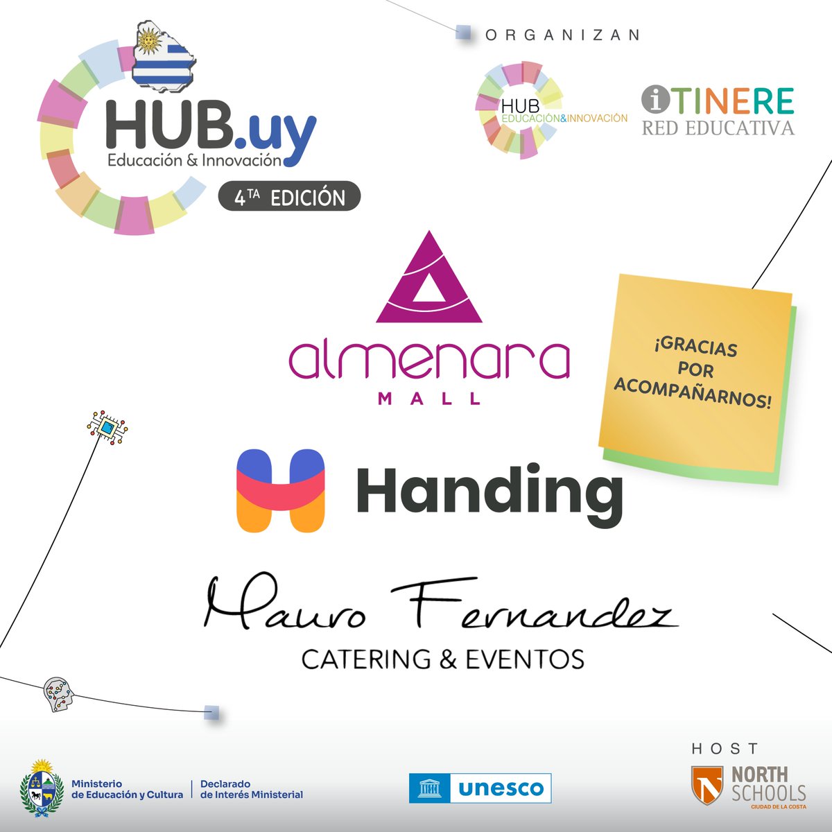 EducacionHub's tweet photo. 🙌 Gracias Almenara Mall, Mauro Fernandéz Catering y Eventos, y https://t.co/boHa9ezee5  por acompañarnos en esta nueva edición de https://t.co/B0HaPJiwBL 2025.

📍 16/8 – North Schools Ciudad de la Costa
🎟️ Gratis
👉 https://t.co/IYe6tsIxYC
@RItinere @daklar
#HUB2025 https://t.co/yxQ6BRXlAP