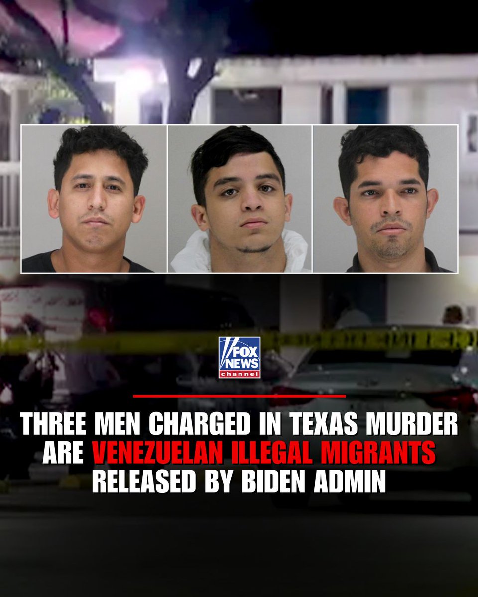 Fox News (@foxnews) on Twitter photo NEW: Three Venezuelan nationals charged with murder in Texas were released into the U.S. by the Biden administration, DHS tells Fox News.
Two also face charges for allegedly robbing and sexually assaulting a woman at gunpoint the same day. | <a href="/BillMelugin_/">Bill Melugin</a> NEW: Three Venezuelan nationals charged with murder in Texas were released into the U.S. by the Biden administration, DHS tells Fox News.
Two also face charges for allegedly robbing and sexually assaulting a woman at gunpoint the same day. | <a href="/BillMelugin_/">Bill Melugin</a>