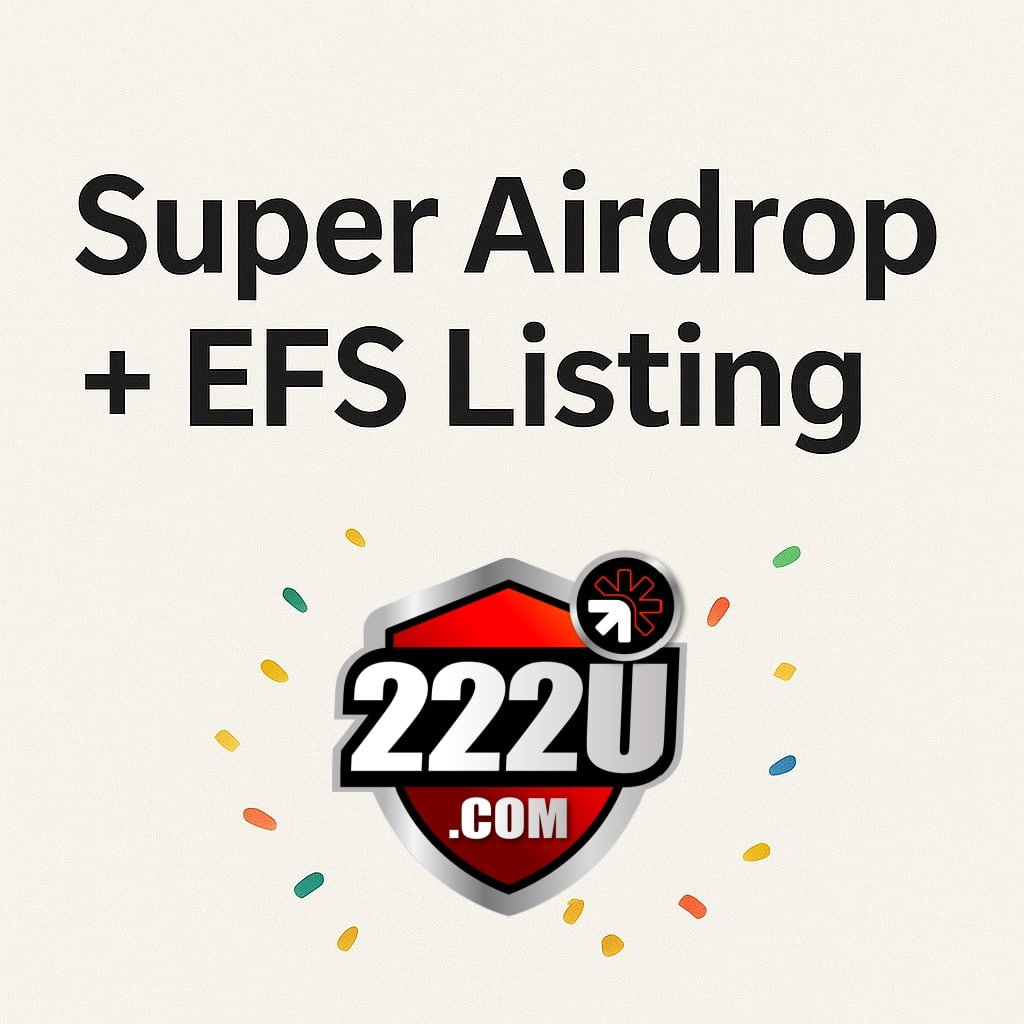 🎉 October 1st · Super Airdrop Launches! Claim 20 EFS Tokens Now!
🚀 EFS (Freeze) is expected to be officially listed on major exchanges in October!

⚠️⚠️⚠️ Click this article to view the airdrop rules: 222u.com/en_US/news/7x2…

📌 Participation Requirements (Must meet all three
