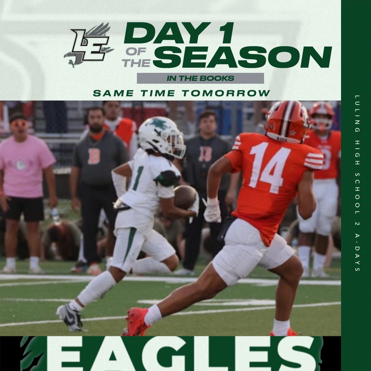 Day 1 in the books! Football is back in Luling Texas! #Wheelsup