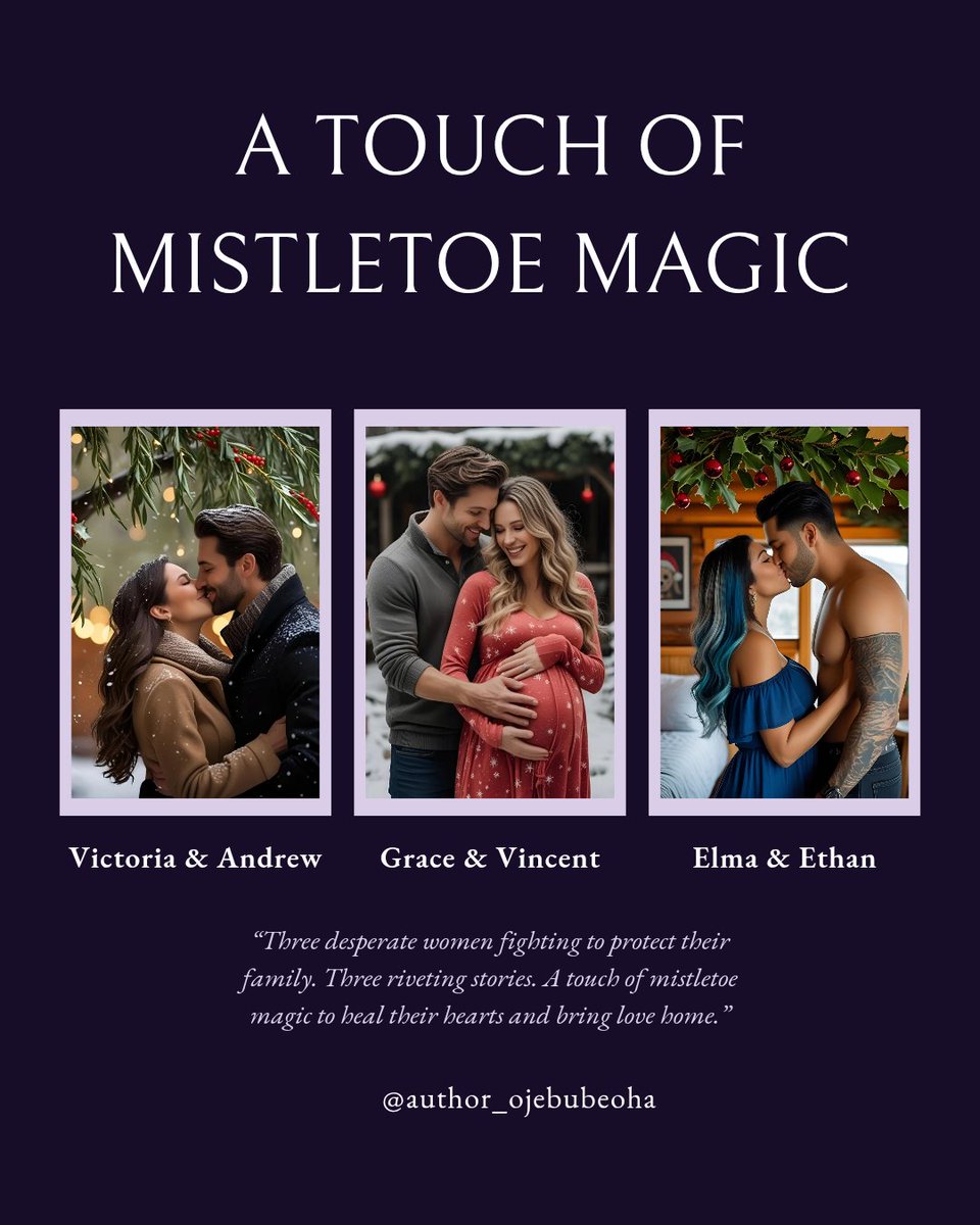 ATOMM Title Reveal 🎉

Revealing my first Christmas collection title:

ATOMM: A Touch of Mistletoe Magic

🎉🎉🎉

Cover Reveal Coming Soon!

#Christmas2025 #IndieAuthor #romancebook #christmas
