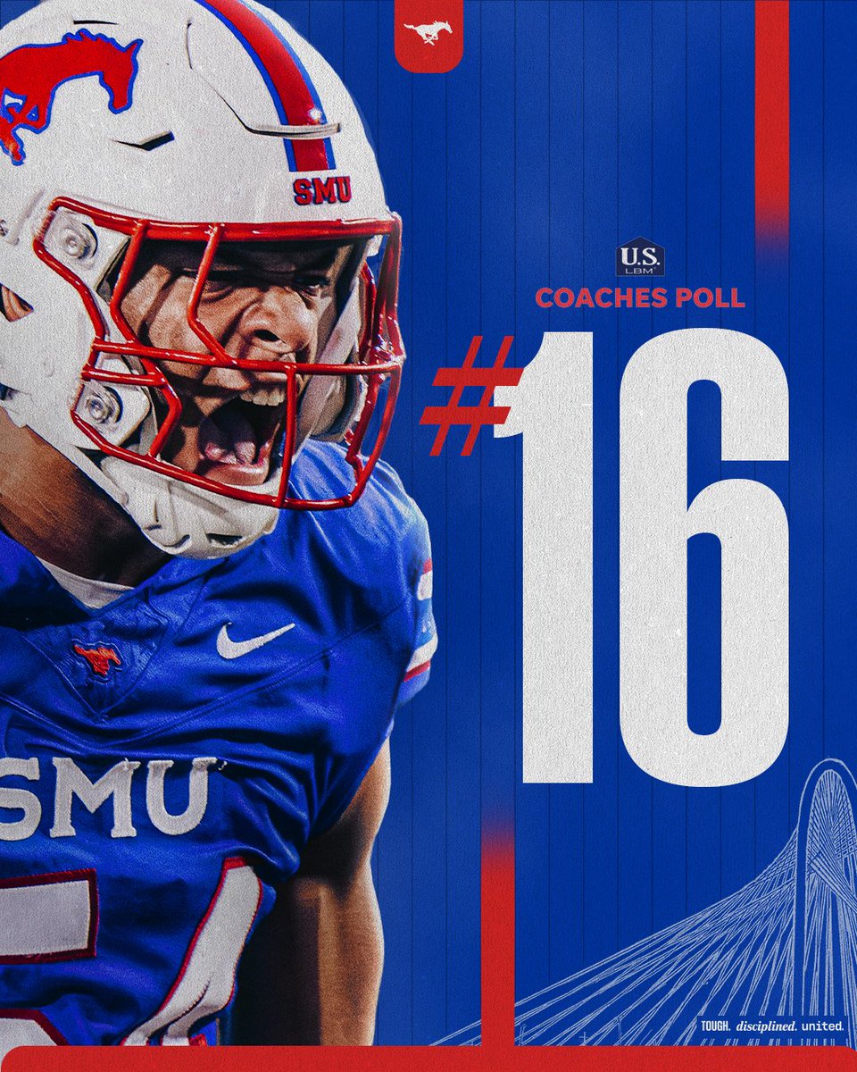 SMU Football (@smufb) on Twitter photo Checking in at 1โฃ6โฃ in the Preseason Coaches Poll. Checking in at 1โฃ6โฃ in the Preseason Coaches Poll.