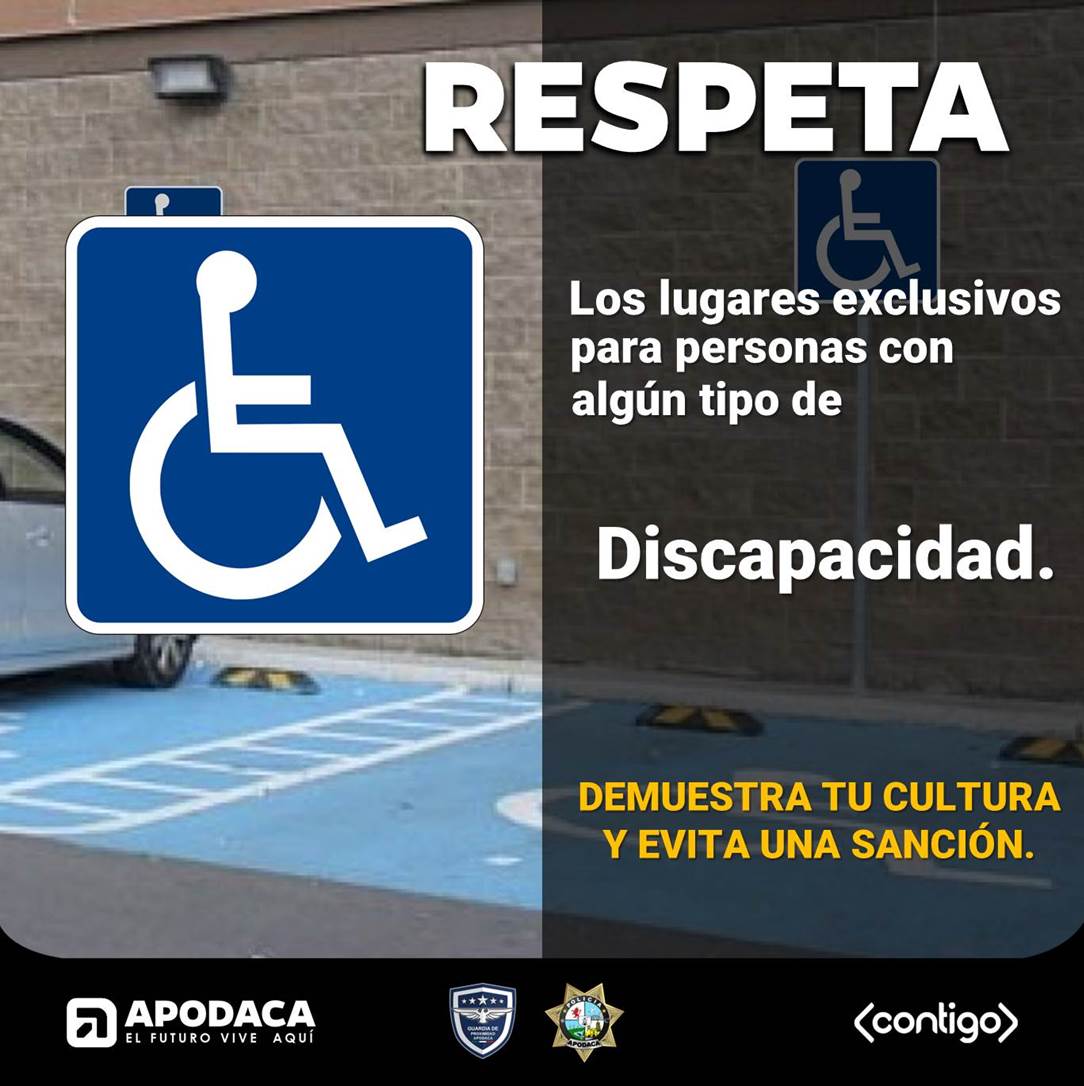"No tardo" y "Solo voy y vengo" NO son suficientes. Respeta los lugares reservados para personas con algún tipo de discapacidad.  #ElFuturoViveAquí