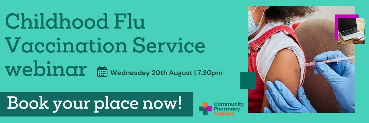 Join our upcoming Childhood Flu Vaccination Service webinar on 🗓️ 20th August at 7.30pm. Register now:  bit.ly/4m1635p