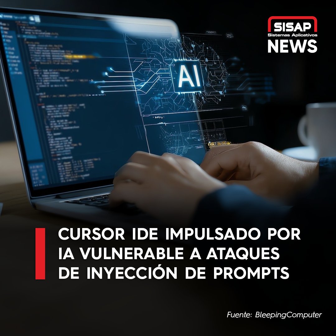 SISAP_LATAM's tweet image. 🚨 Vulnerabilidad CurXecute en Cursor IDE permite ejecutar código remoto a través de inyección de prompts. ¡Actualiza tu versión ya!
#Ciberseguridad #IA #CursorIDE #SISAPNews