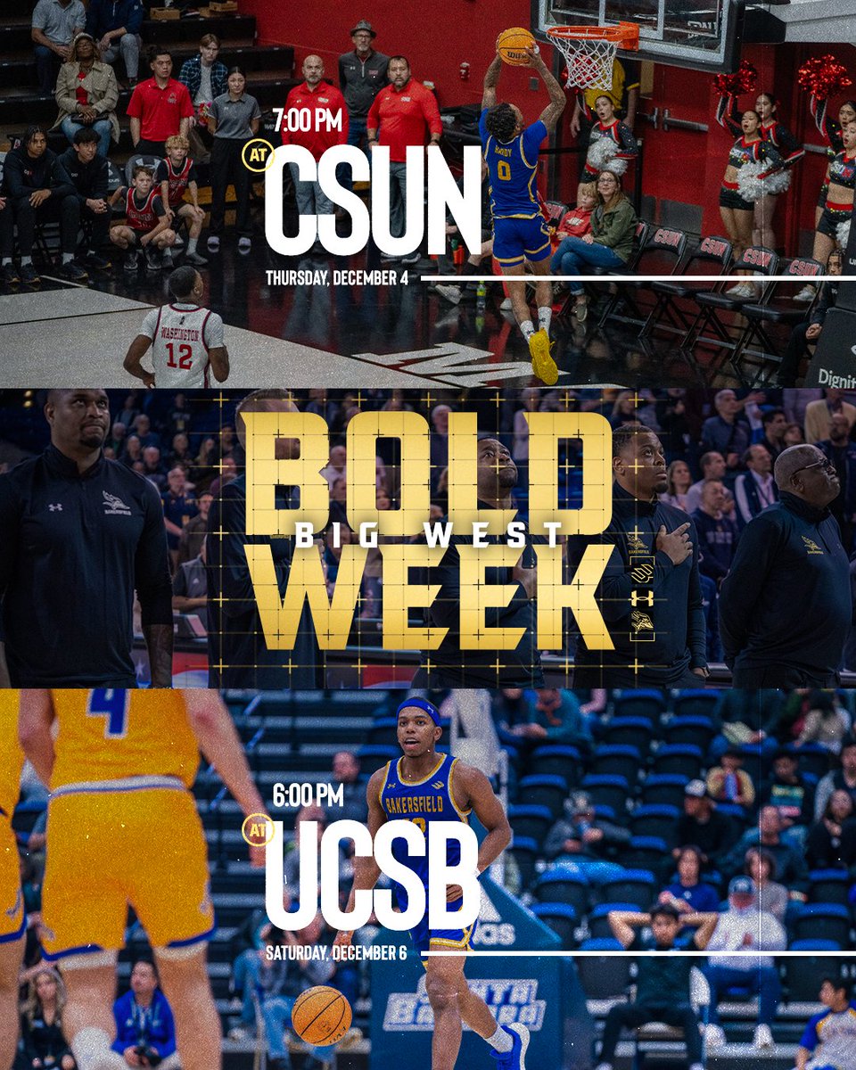 CSUB_MBB's tweet image. Bold Week slate👀

- Dec. 4 @ CSUN
- Dec. 6 @ UCSB

#TeamBelieve | #RunnersOnTheRise