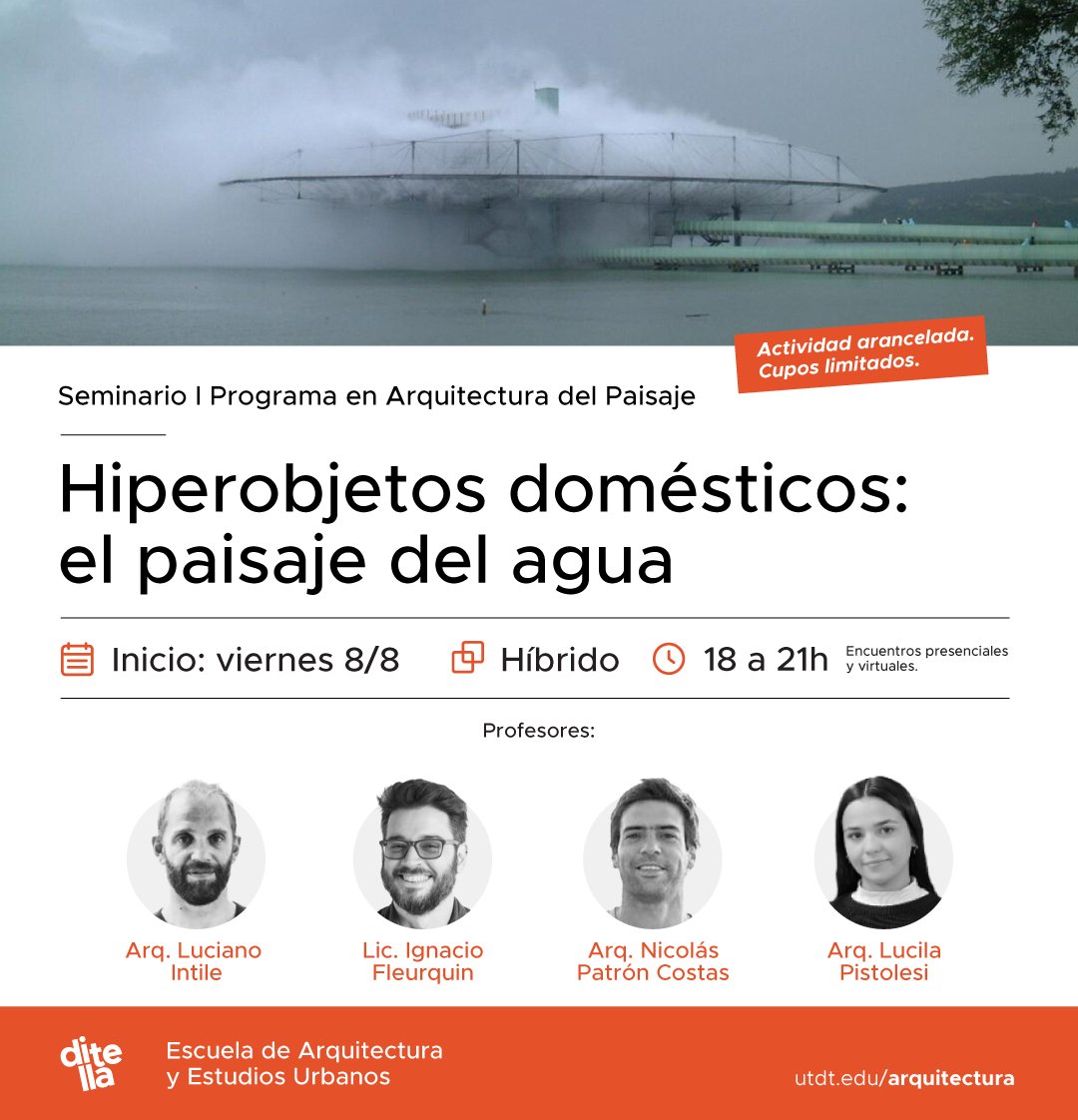 🏡 La Escuela de Arquitectura y Estudios Urbanos #UTDT invita a este seminario, que se orienta hacia el diseño de un sistema a escala doméstica, pensado para integrarse en los ciclos hídricos urbanos. Una aproximación empírica y ambiental al proyecto de paisaje, desde la