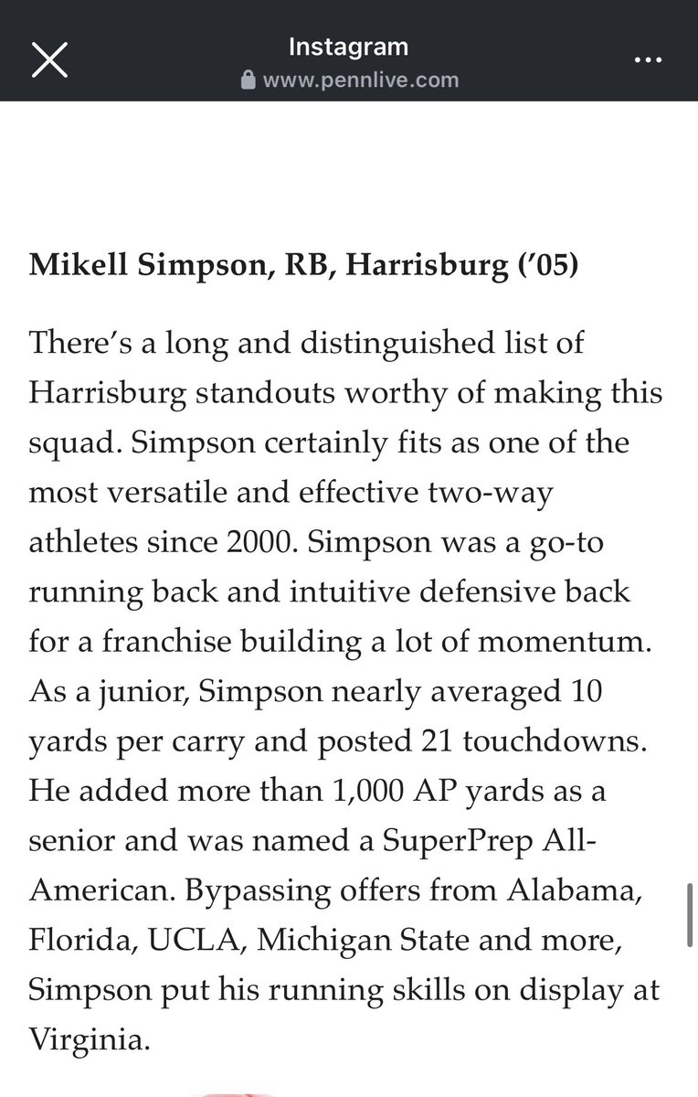 Recently name as a Top 25 player of this century! If you know this area is filled with talent and players going D1! An honor to be mentioned with the other greats!
