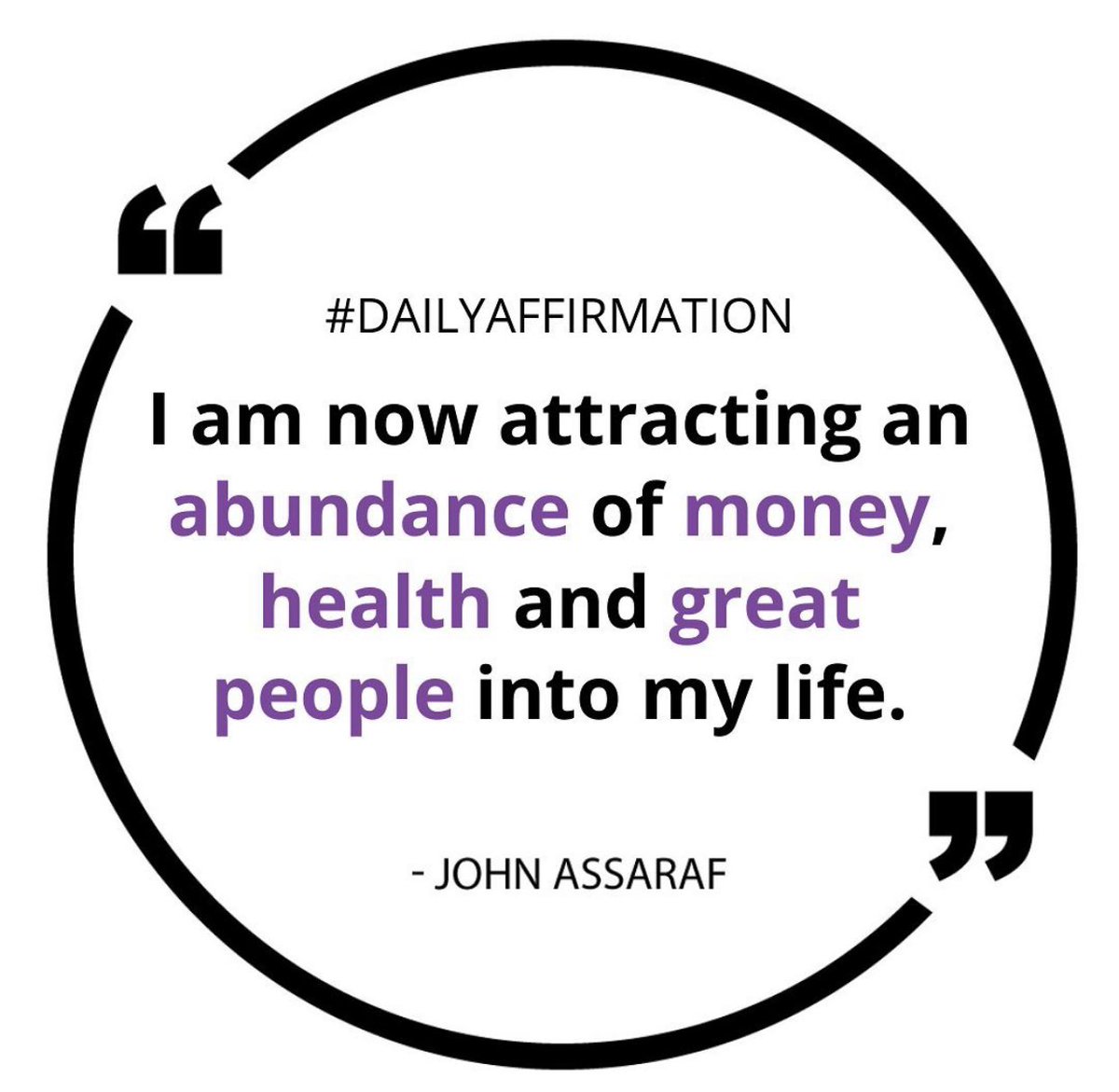 Luisa's OWN world (@onmyownworld) on Twitter photo This is an affirmation I saved a while ago from <a href="/johnassaraf/">John Assaraf</a>’s IG account and I thought it was worth sharing it. #DailyAffirmation This is an affirmation I saved a while ago from <a href="/johnassaraf/">John Assaraf</a>’s IG account and I thought it was worth sharing it. #DailyAffirmation