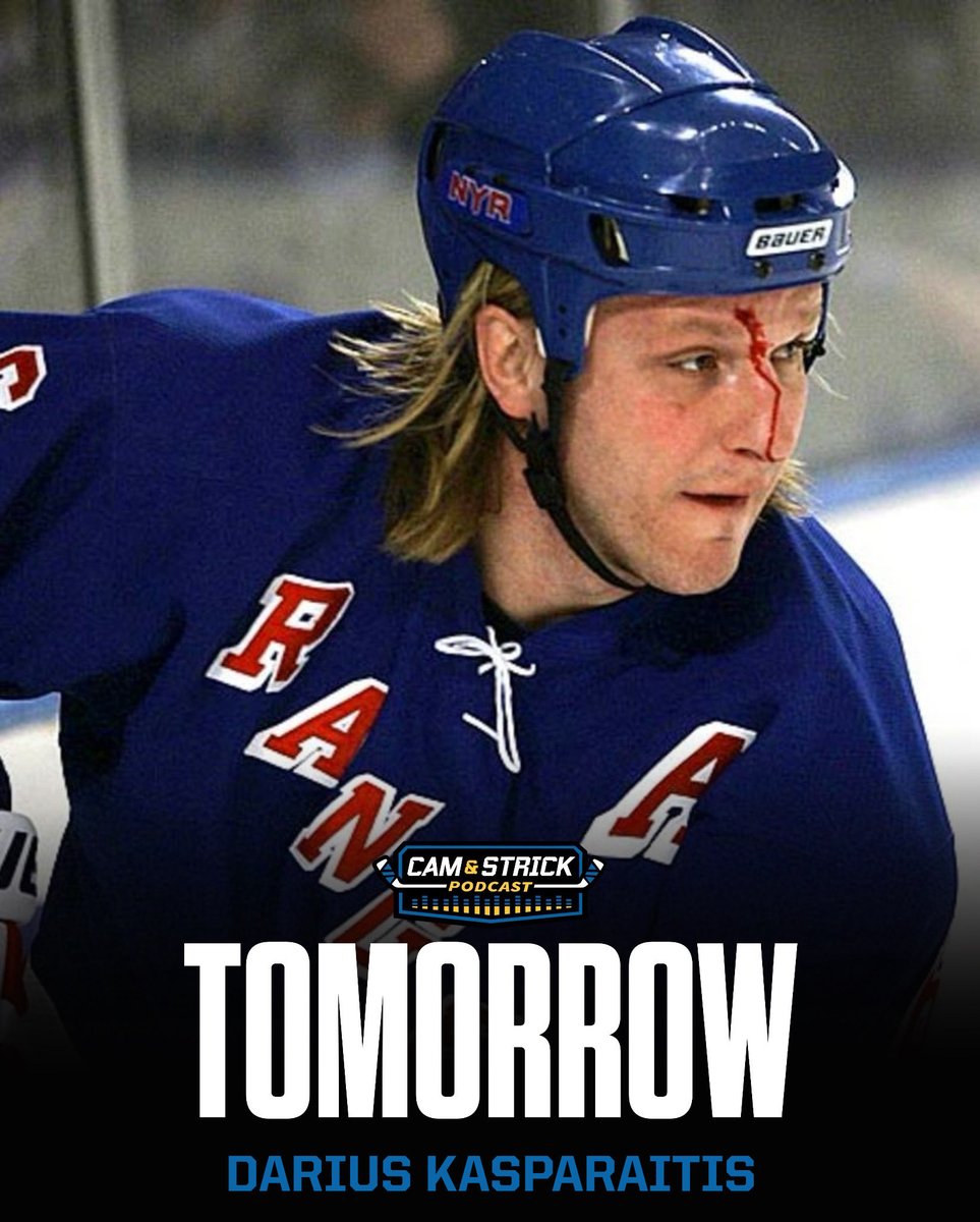 Tomorrow..Darius Kasparaitis joins the ⁦<a href="/CamandStrick/">The Cam & Strick Podcast</a>⁩