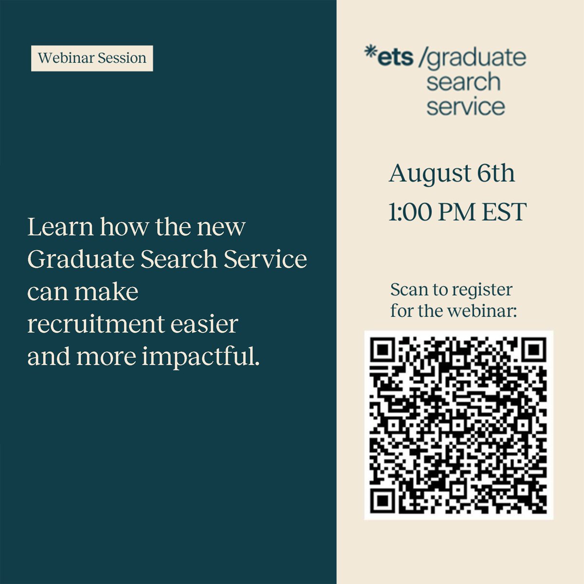 🎓 Informed by institutional feedback, the new Graduate Search Service is here—smarter, stronger, and built to connect schools with high-intent students. Learn how updated data can drive more intentional, inclusive recruitment: event.on24.com/wcc/r/5035382/…
