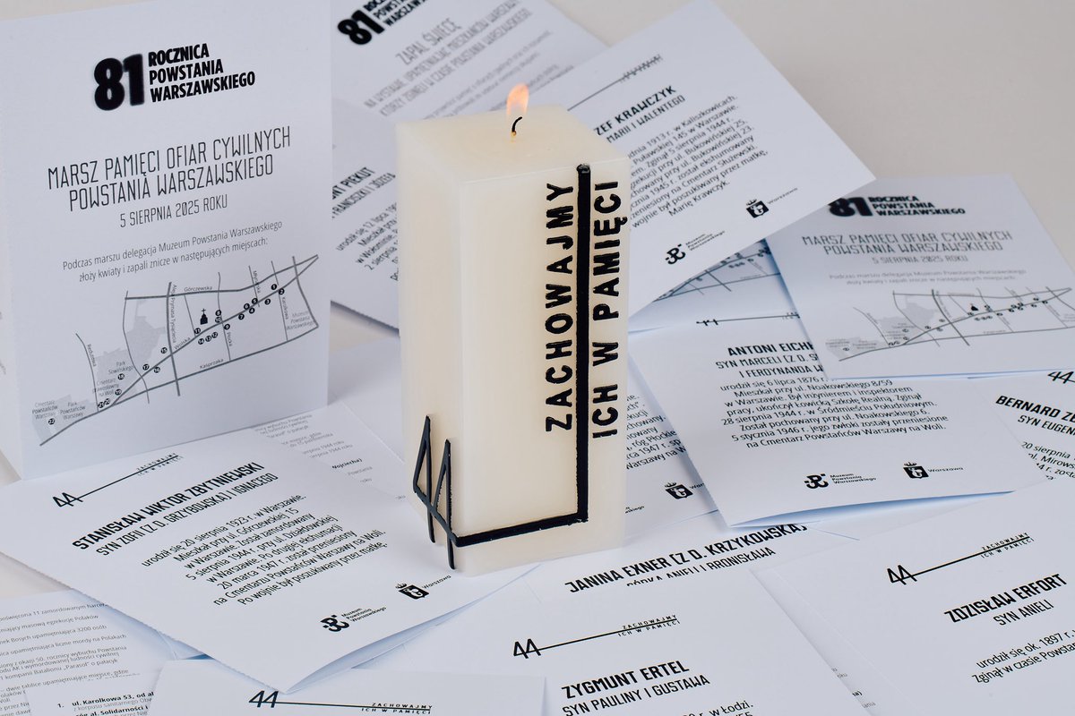 5 sierpnia, w 81. rocznicę brutalnej Rzezi Woli dołącz do uroczystego Marszu Pamięci, który zakończy się na Cmentarzu Powstańców Warszawy, przy wystawie plenerowej „Zachowajmy ich w pamięci” poświęconej 57 tysięcom ofiar cywilnych Powstania.

W trakcie Marszu wyczytywane będą