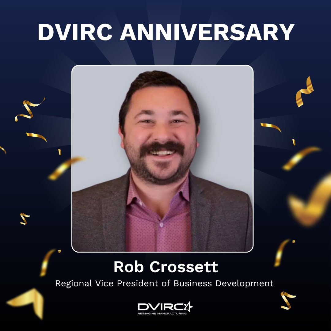 Celebrating 13 Years of Service!

Please join us in congratulating Rob Crossett, DVIRC’s Regional Vice President &amp; Head of our Business Development Team, on 13 years of dedicated service to manufacturers in Southeastern Pennsylvania.