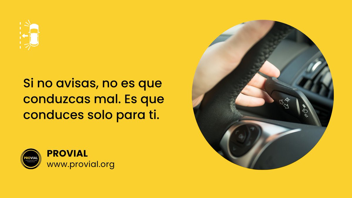 #Provial | 🚘 Uso de intermitentes
Indicar tus maniobras con antelación no es cortesía, es obligatorio. El intermitente informa y previene conflictos. No utilizarlos es ignorar al resto de usuarios de la vía.
#SeguridadVial