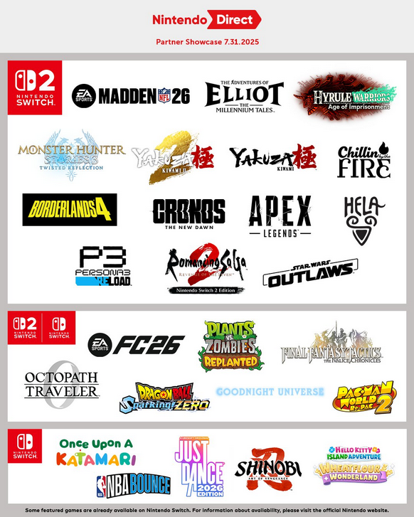 NintendoMan064's tweet image. All titles from Nintendo Direct Partner Showcase.🟥 Which ones are you looking forward too?🎮
#NintendoDirectPartnerShowcase #NintendoDirect #NintendoSwitch #Nintendo #Gaming