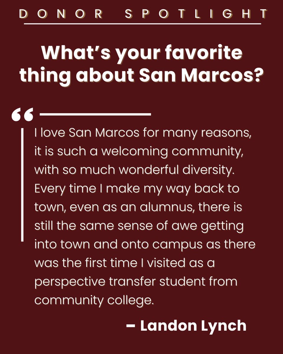 DONOR SPOTLIGHT 😸🏆

Meet Landon Lynch — a proud Texas State alumnus and longtime supporter of the Bobcat Club whose generosity continues to make a lasting impact on our student-athletes. Thank you, Landon, for your unwavering commitment to Texas State Athletics! 🐾
