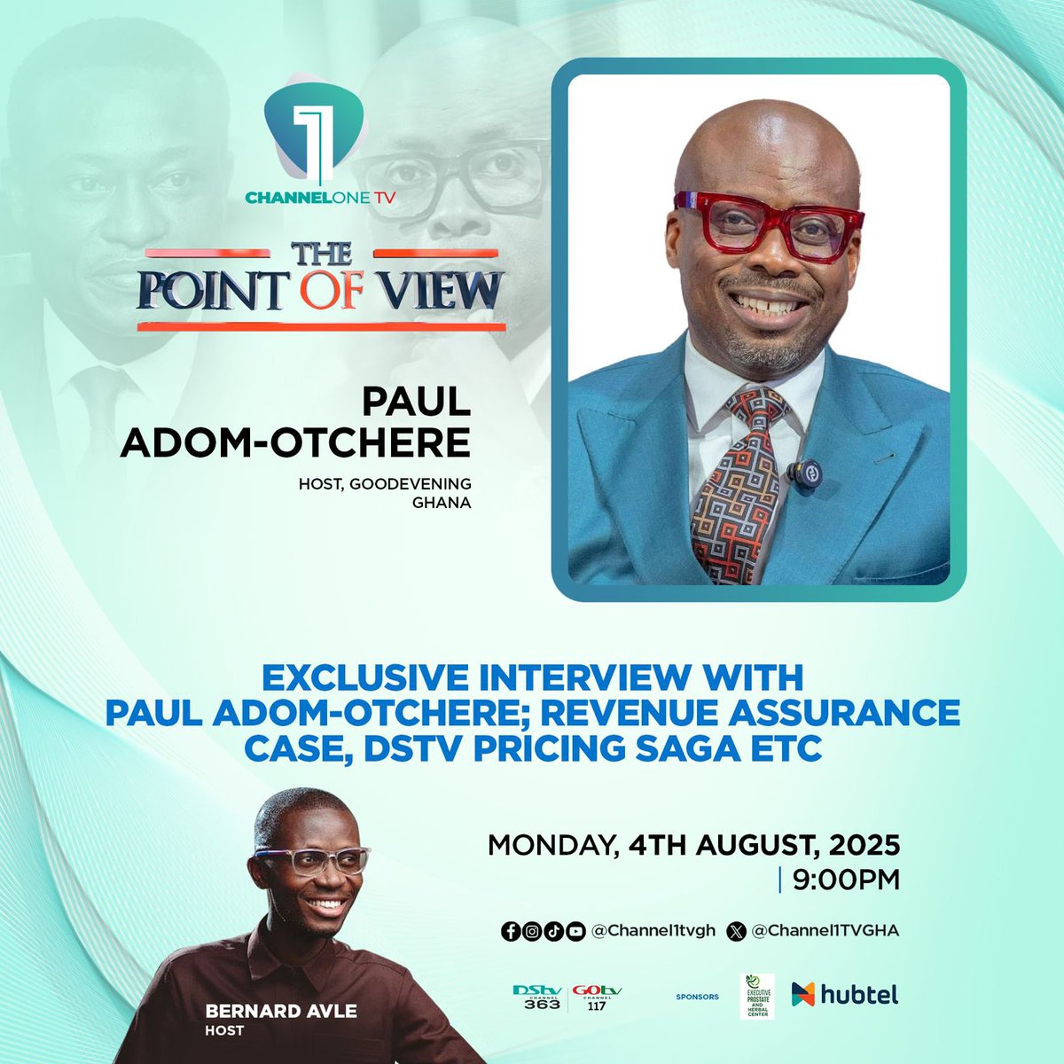 Jude Duncan (@mensaduncan) on Twitter photo TONIGHT. Paul Adom-Otchere NO HOLD BARRED.
Donât miss out on the show tonight at exactly 9pm on <a href="/Channel1TVGHA/">ChannelOne TV</a> TONIGHT. Paul Adom-Otchere NO HOLD BARRED.
Donât miss out on the show tonight at exactly 9pm on <a href="/Channel1TVGHA/">ChannelOne TV</a>