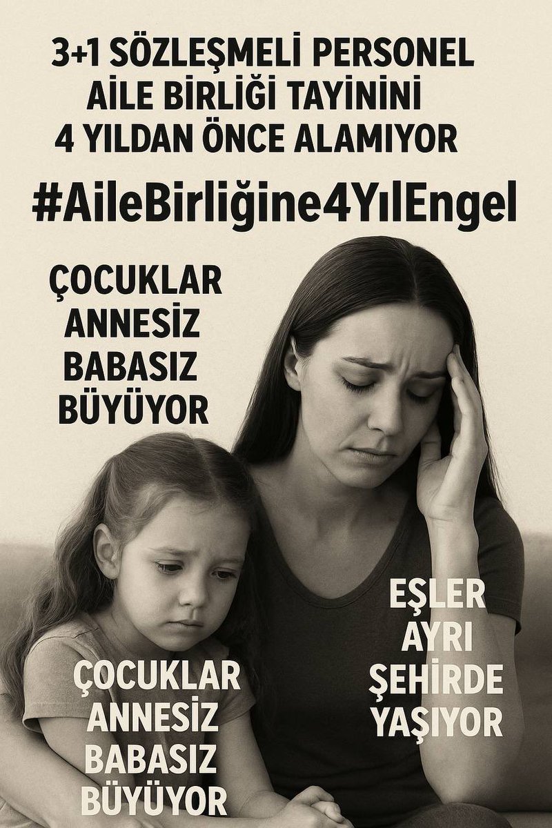 Aile, devletin özüdür. 1+1 tayin sistemiyle bir araya gelir, 3+1 ile bölünmez. Aile yılı anlam kazansın, sözleşmeli devlet memurları unutulmasın!  #TpluSözEşTayiniRTE