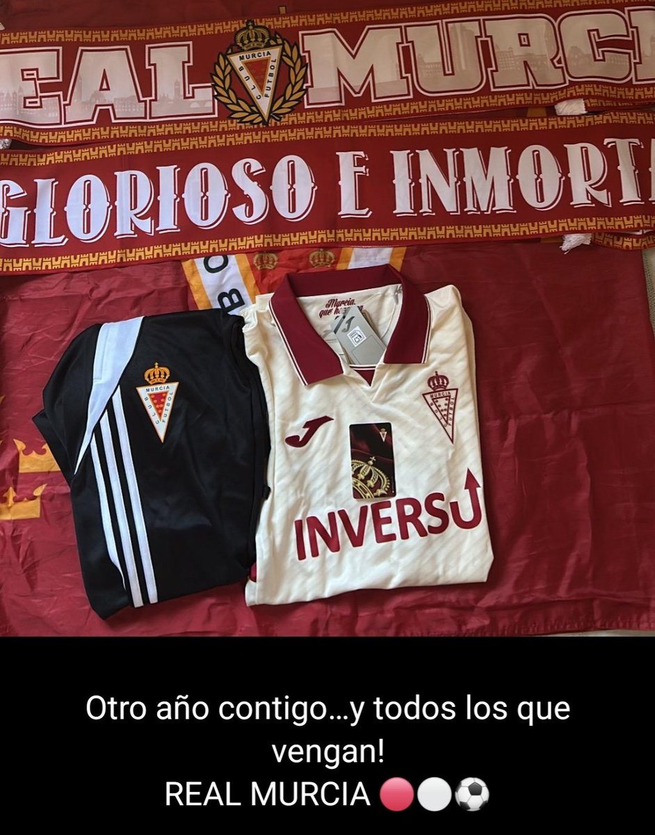 Otro año más ❤️🤍 <a href="/realmurciacfsad/">Real Murcia CF</a> <a href="/OrgMurciano1908/">Peña Orgullo Murciano</a>