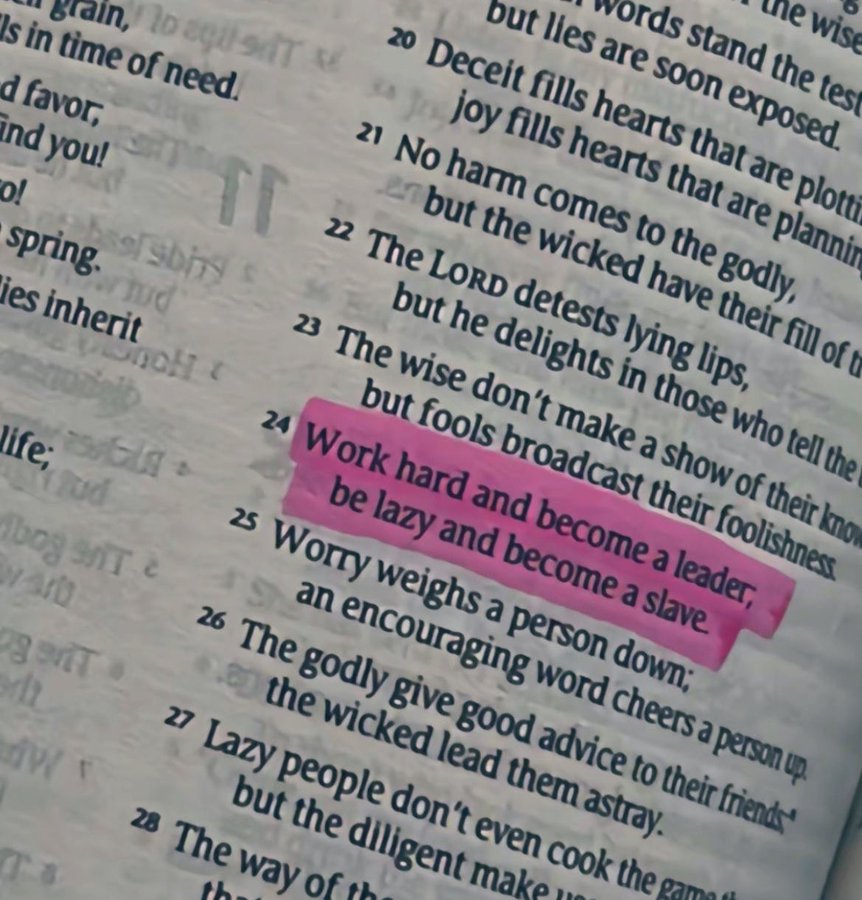 Proverbs 12:24