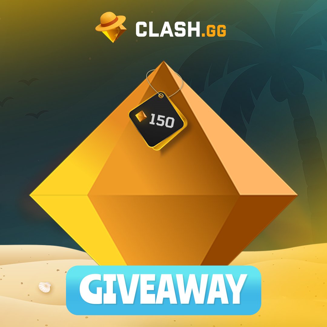 🎁 150 GEMS GIVEAWAY 🥳 

To enter: 
✅ Follow me &amp; <a href="/clashdotgg/">ClashGG</a> 
✅ Retweet + Like 
✅ Tag 2 friends 

Giveaway ends in 7 days! ⌛️
