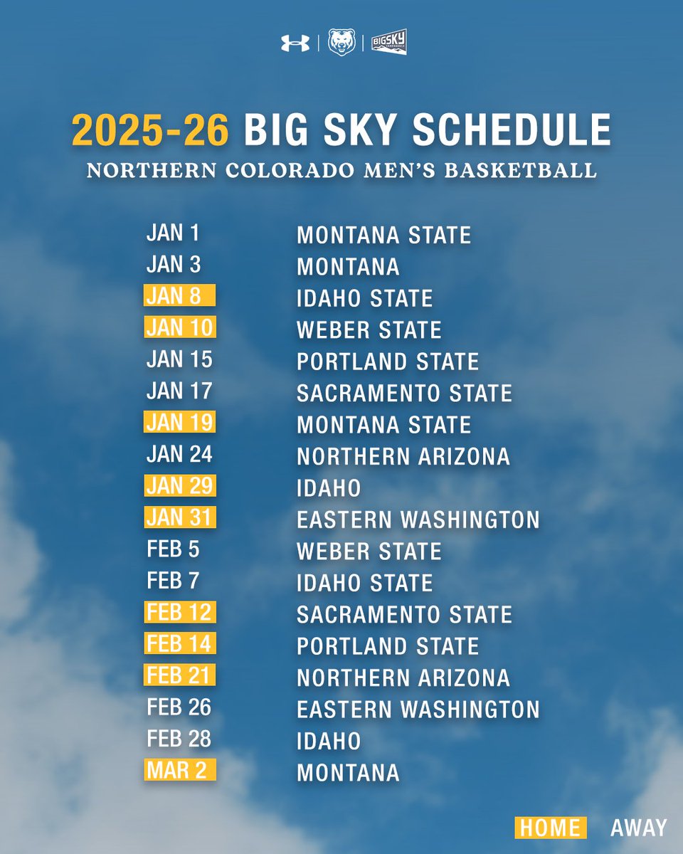 the @UNC_MensMBB Big Sky slate 🔒 ☁️ 

📰  bit.ly/45eGNRO

#BearCountry | #BigSkyMBB