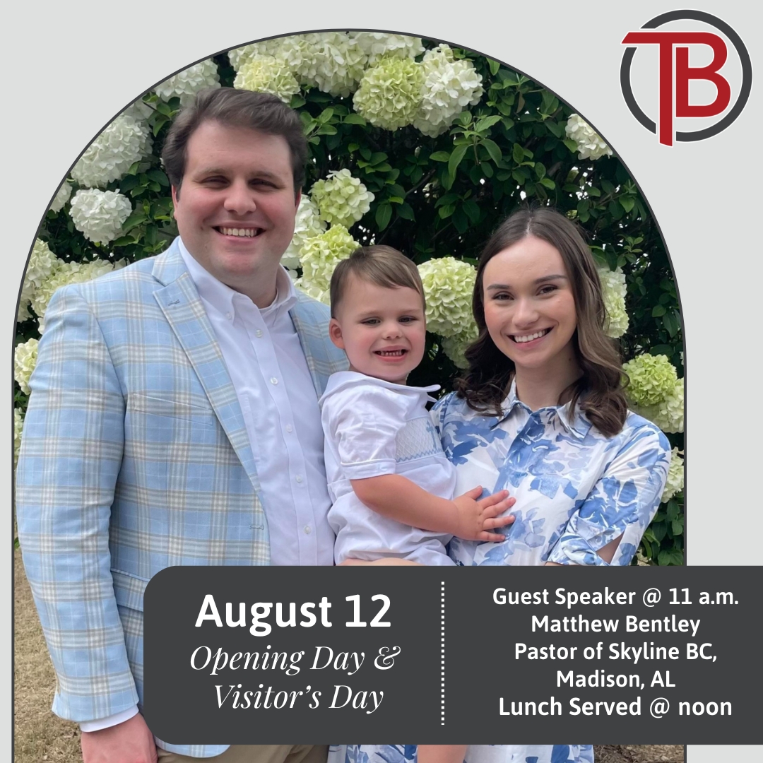 txbaptist's tweet photo. Join us for Opening Day! August 12th at 11 a.m. in the Kirkland Memorial Chapel.

 #OpeningDay #VisitorsDay https://t.co/7oRshqJGC0