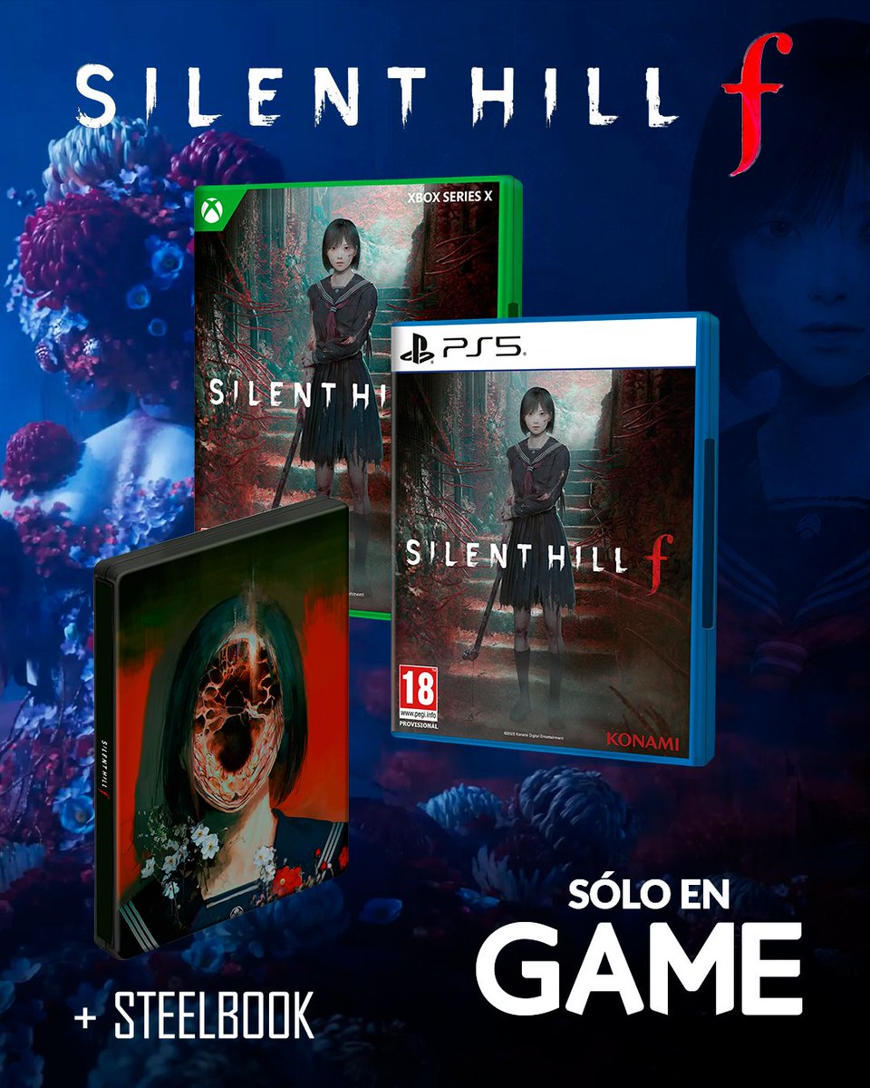 La F es de Flipante, por la caja metálica exclusiva tan chula que te regalamos en GAME por reservar el nuevo Silent Hill f. 😍

¡Menudo pintón tiene este juego! 👇
ow.ly/vJTy50WvRHn