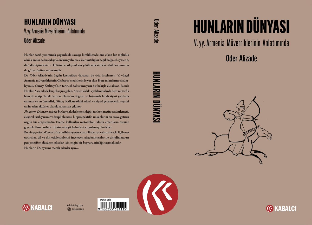 Üzerinde büyük emek verdiğim doktora tez çalışmam kitaplaştırılmıştır.

Hunların Dünyası - V. yy. Armenia Müverrihlerinin Anlatımında

Geç Antik Çağ tarihi ile kültürüne dair önemli yayınlara imza atan Kabalcı Yayınları tarafından okurlara sunulacaktır.