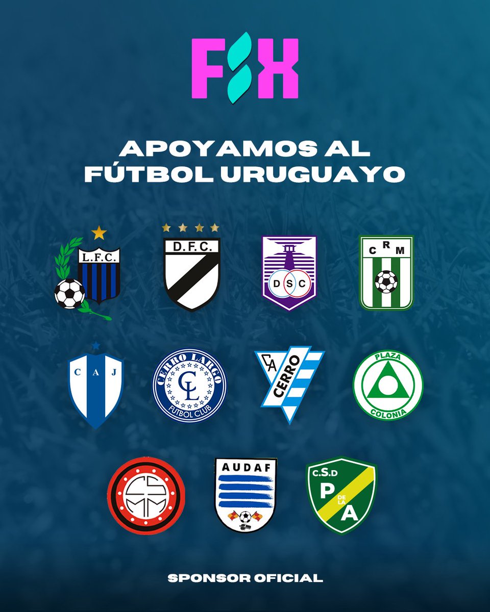 FIX Entertainment (@somosfix) on Twitter photo FIX salió a la cancha ⚽
Apoyamos al fútbol uruguayo 🇺🇾 que nos une y nos representa.
Somos sponsor oficial FIX salió a la cancha ⚽
Apoyamos al fútbol uruguayo 🇺🇾 que nos une y nos representa.
Somos sponsor oficial