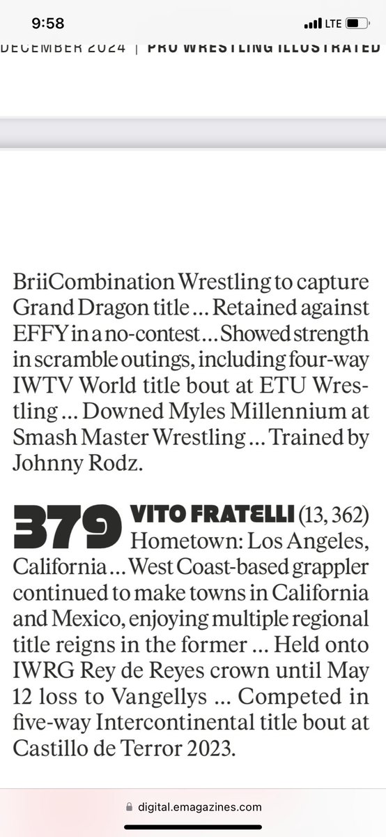 2023 #362
2024 #379
2025  🙏

Hard work and determination gets you to the goals you set for yourself don’t give up on yourself don’t let anyone tell you otherwise 🤌🤌🤌
#PWI500 #PWI #Top500