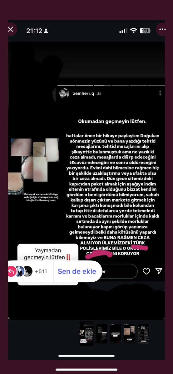 Nisa (@nisasnr0) on Twitter photo İREMİN İÇİN ADALET İSTEMEYE DEVAM
İremi tehdit eden şahsın adının “DOĞUKAN SÖNMEZ”olduğuna ulaştık #ireminyanındayız #iremyardımbekliyor “BÖYLE BİR ŞAHIS NASIL HALA DIŞARDA OLUR “#adalet #adaletbakanlığı <a href="/adalet_bakanlik/">T.C. Adalet Bakanlığı</a> #susma İLLA BİRŞEYLER YAPILMASI İÇİN ÖLDÜRÜLMESİMİ İREMİN İÇİN ADALET İSTEMEYE DEVAM
İremi tehdit eden şahsın adının “DOĞUKAN SÖNMEZ”olduğuna ulaştık #ireminyanındayız #iremyardımbekliyor “BÖYLE BİR ŞAHIS NASIL HALA DIŞARDA OLUR “#adalet #adaletbakanlığı <a href="/adalet_bakanlik/">T.C. Adalet Bakanlığı</a> #susma İLLA BİRŞEYLER YAPILMASI İÇİN ÖLDÜRÜLMESİMİ