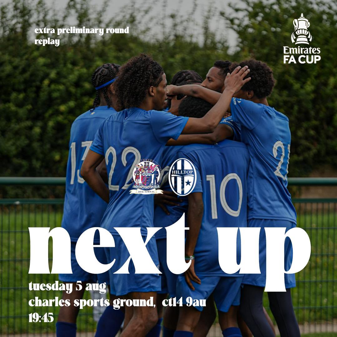 Hilltop FC (@fc_hilltop) on Twitter photo ππβπ ππππππ ππππ! π
We travel down to the South Coast to face Deal Town in a FA Cup Replay. We look forward to seeing you all tomorrow evening.
π
- 05/08/25
β° - 7:45PM
π - Charles Sports Ground, CT14 9AU
Time to make FA Cup history!
π΅βͺοΈ | #TheHilltopWay ππβπ ππππππ ππππ! π
We travel down to the South Coast to face Deal Town in a FA Cup Replay. We look forward to seeing you all tomorrow evening.
π
- 05/08/25
β° - 7:45PM
π - Charles Sports Ground, CT14 9AU
Time to make FA Cup history!
π΅βͺοΈ | #TheHilltopWay