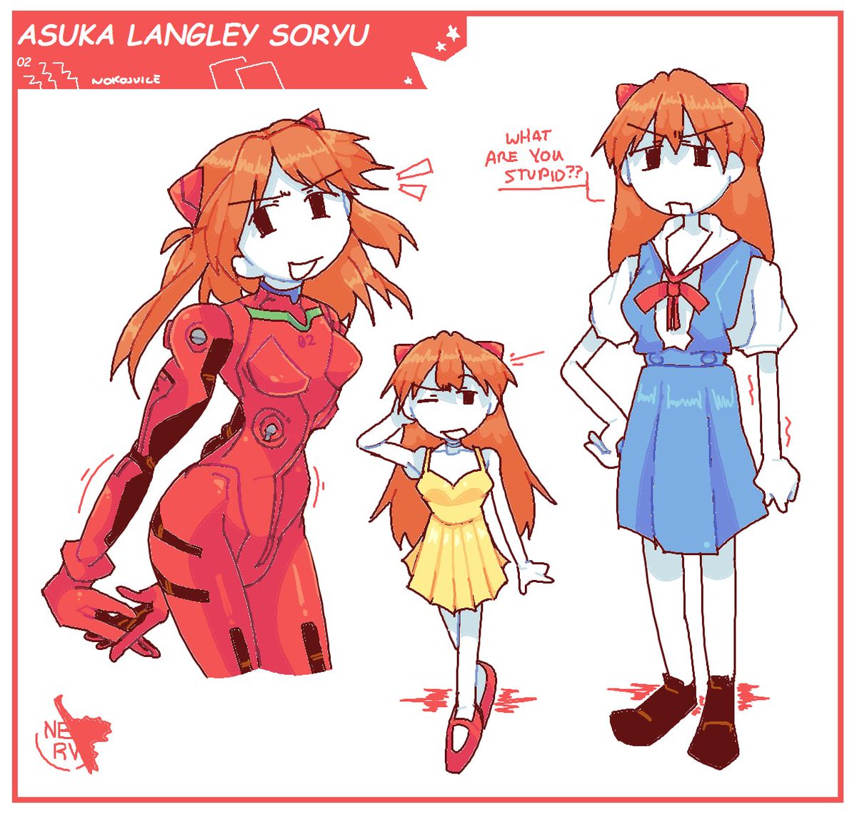 funny asuka doodle he he he