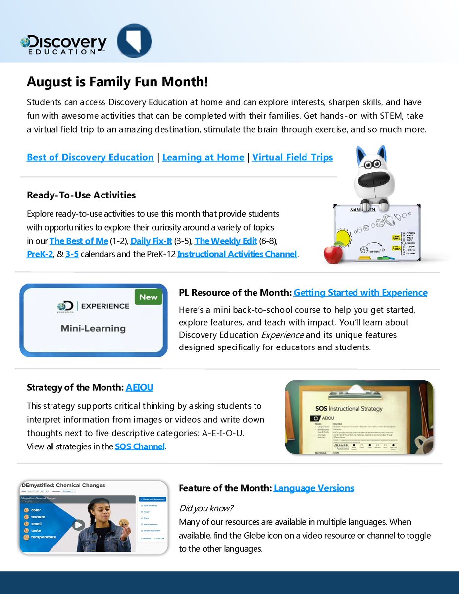 Jenn Moss (@discoveryedjenn) on Twitter photo Happy August, <a href="/NvstateED/">Nevada Department of Education</a>! 🎉 Check out these back-to-school highlights. 📚✏️
acrobat.adobe.com/id/urn:aaid:sc…
Email me at JMoss@discoveryed.com with any questions. 💌
<a href="/ClarkCountySch/">CCSD</a>, Check out ELMS for upcoming PD sessions under the keyword HUM. 🗓️✨ Happy August, <a href="/NvstateED/">Nevada Department of Education</a>! 🎉 Check out these back-to-school highlights. 📚✏️
acrobat.adobe.com/id/urn:aaid:sc…
Email me at JMoss@discoveryed.com with any questions. 💌
<a href="/ClarkCountySch/">CCSD</a>, Check out ELMS for upcoming PD sessions under the keyword HUM. 🗓️✨