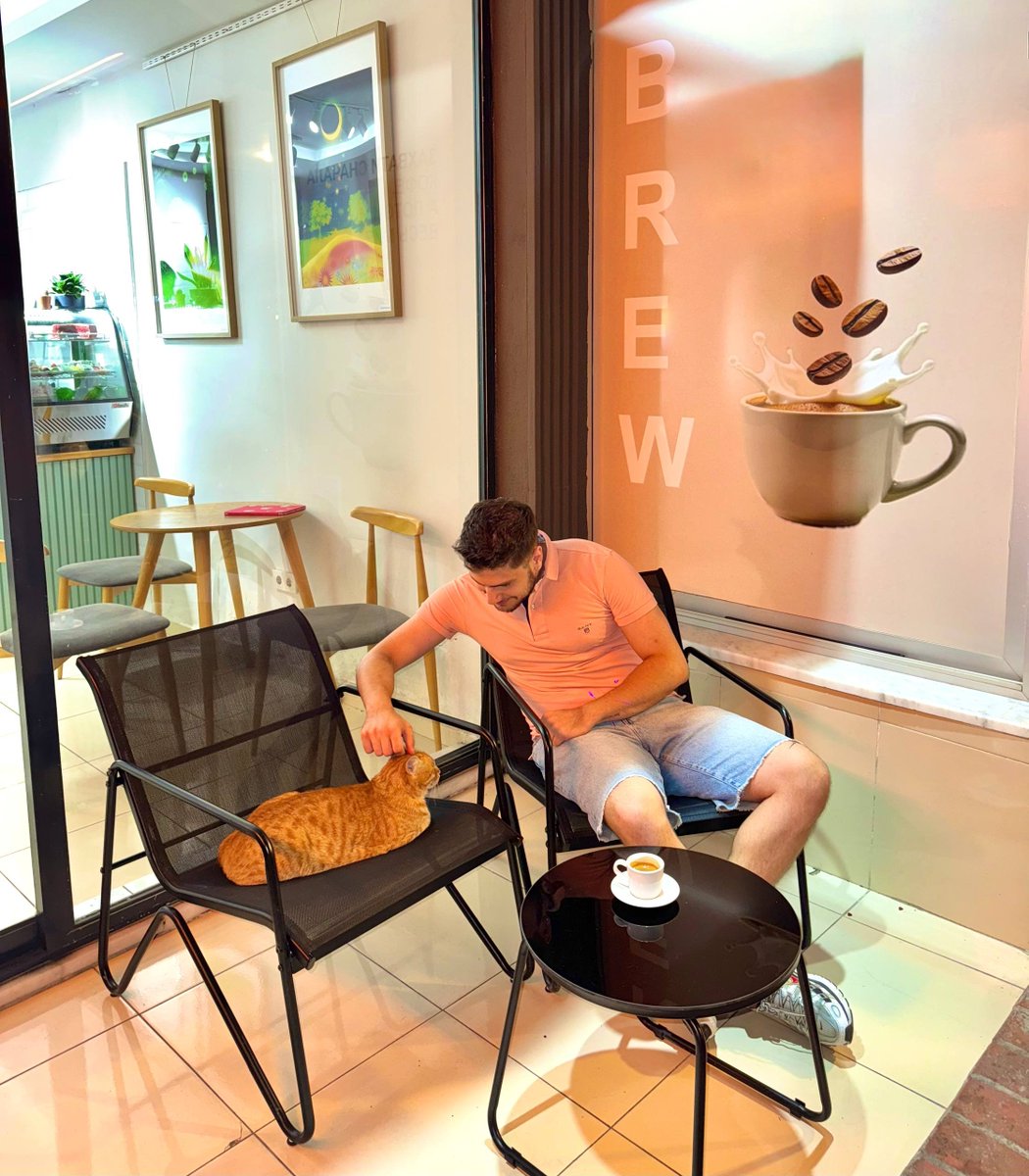Crypto Cobra (@cryptacobra) on Twitter photo Went out for a walk last night and ended up at this cozy little cafe, saw a big BREW sign glowing through the window, instantly thought of <a href="/EspressoSys/">Espresso ☕️</a> and couldn’t resist sitting down to sip an espresso, especially with this unexpected little fren keeping the seat warm🐈 Went out for a walk last night and ended up at this cozy little cafe, saw a big BREW sign glowing through the window, instantly thought of <a href="/EspressoSys/">Espresso ☕️</a> and couldn’t resist sitting down to sip an espresso, especially with this unexpected little fren keeping the seat warm🐈