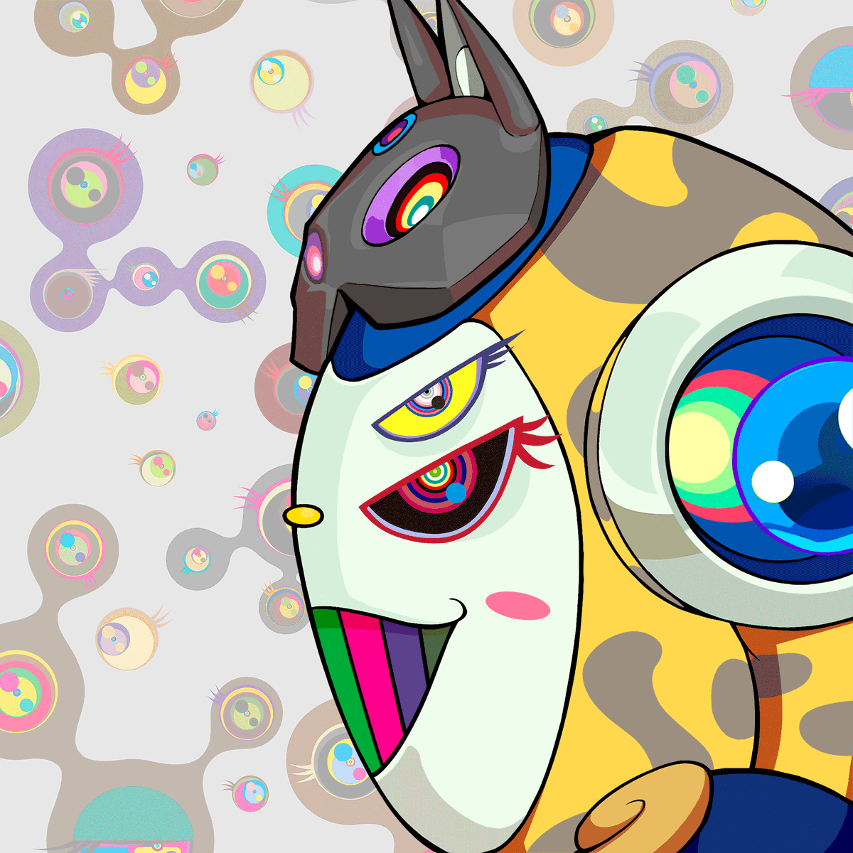 Happy Murakami Mondays!!! Feeling a bit flat today so keepin it strictly 2D. #CloneX <a href="/takashipom/">takashi murakami</a>  <a href="/RTFKT/">RTFKT</a>