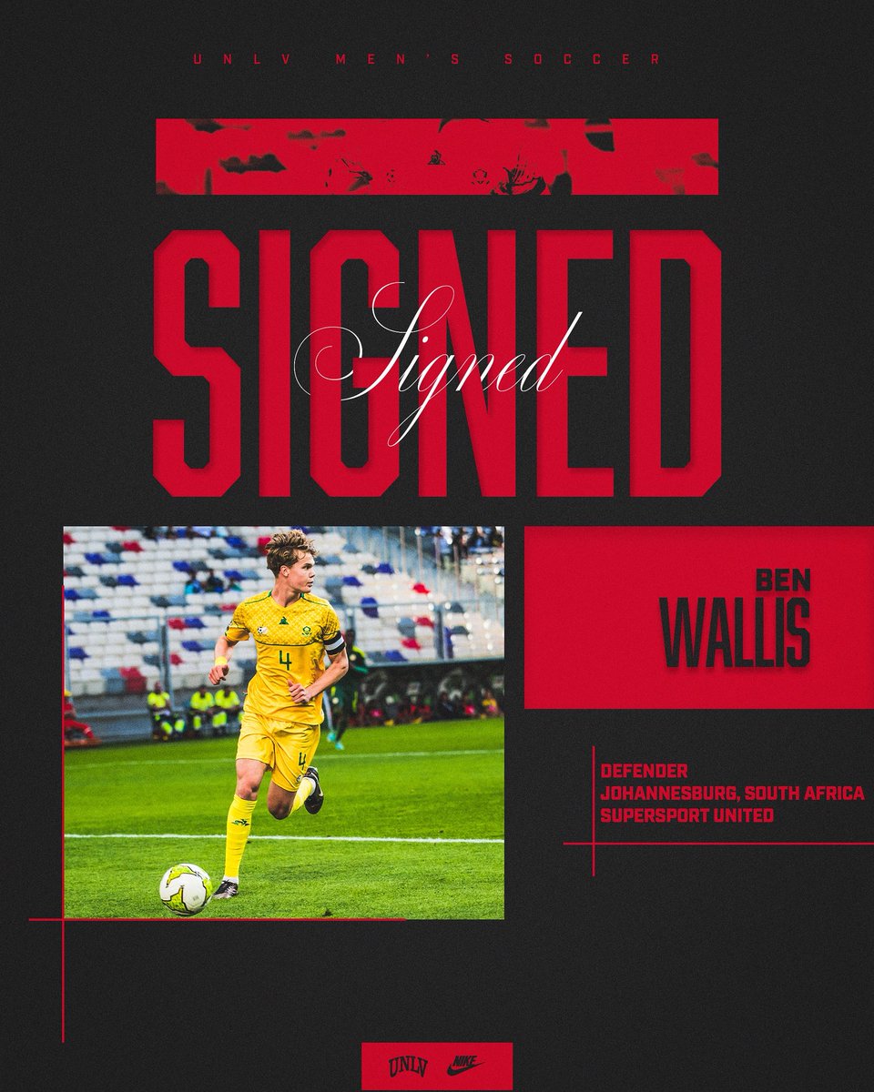 ✍️ 🅢🅘🅖🅝🅔🅓

Welcome Ben to the Rebel family!

🇿🇦 Johannesburg, South Africa
⚽️ Defender
🛣️ Supersport United ➡️ UNLV 🔴⚫️
